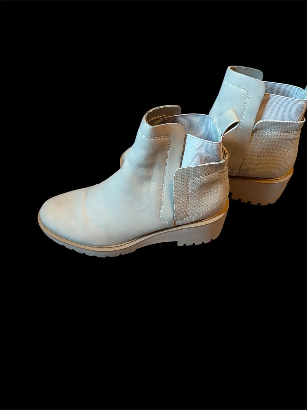 a.n.a Cream Lug Ankle Boots